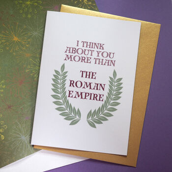 Roman Empire Anniversary Or Valentine Card, 3 of 3