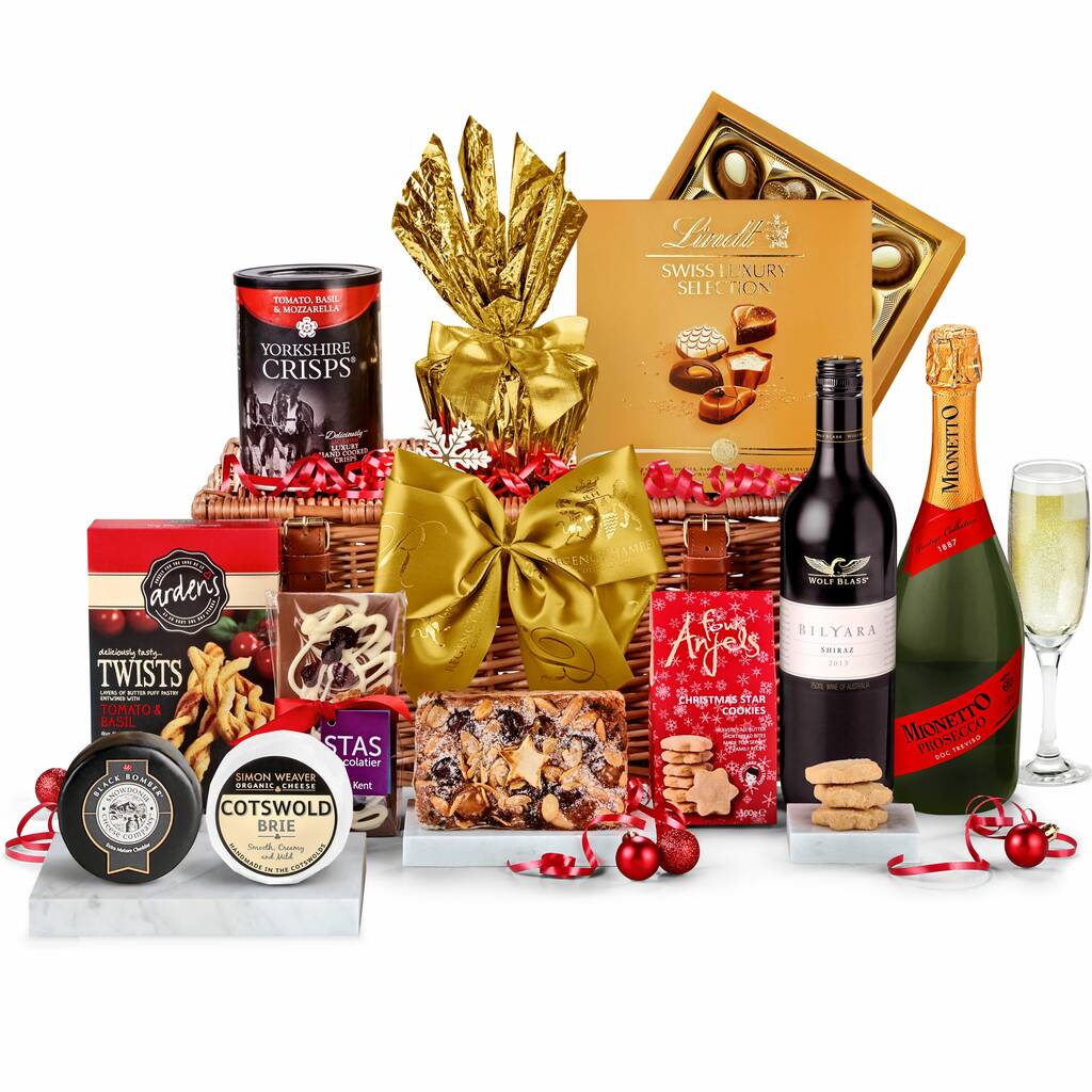 Christmas Greetings Food And Drink Hamper With Prosecco, 1 of 4