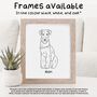 Custom Bingley Terrier Dog Outline Portrait With Flowers, thumbnail 8 of 9