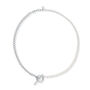 Half Pearl And Half Chain T Bar Necklace, thumbnail 4 of 7