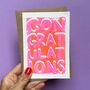 Congratulations Risograph Card, thumbnail 2 of 3