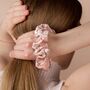 Pusheen The Cat Pink Strawberry Milk Carton Hair Scrunchie, thumbnail 2 of 6