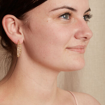 Gold Vermeil Threader Earrings, 2 of 3