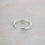 Sterling Silver Hammered Skinny Toe Ring, thumbnail 2 of 3