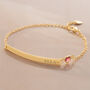 Heart Birthstone And Bar Personalised Bracelet, thumbnail 1 of 12