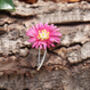 Aster Pink Flower Pin Brooch, thumbnail 1 of 4