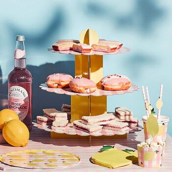 Three Tier Pink Gingham Cake Stand, 3 of 3