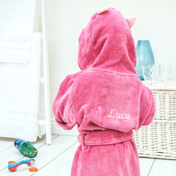 Personalised Owl Children's Bath Robe, 2 of 7