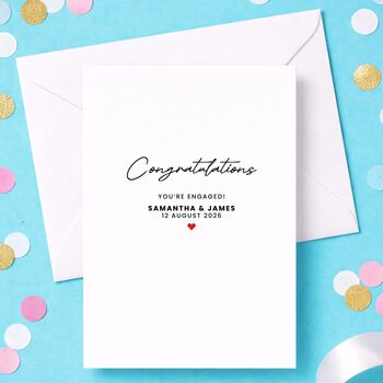 Congratulations On Your Engagement Personalised Card, 3 of 6