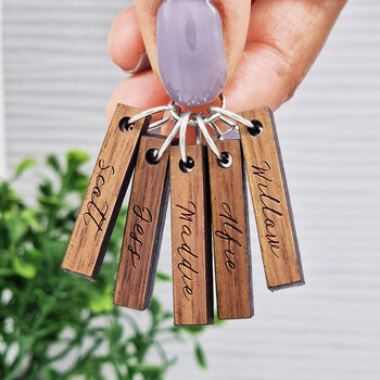 Personalised Wooden Family Name Keyring, 4 of 4