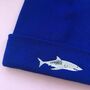 Shark Embroidered Beanie, thumbnail 1 of 3