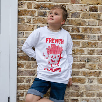French Frights Boys' Slogan Sweatshirt, 2 of 4