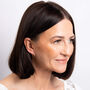 18ct Gold Plated Heart Hoop Earrings – 24mm, thumbnail 3 of 6