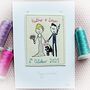 Wedding Card, Personalised, Embroidered, thumbnail 10 of 12