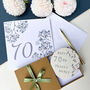 Personalised Floral Milestone Birthday Coaster, thumbnail 6 of 8