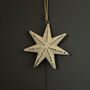 Cream Wooden Star Hanging Decoration, thumbnail 1 of 2