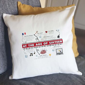 Personalised 16th Birthday Cushion Gift, 7 of 12