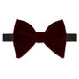 Mens Burgundy Oversize Velvet Bow Tie And Pocket Square, thumbnail 7 of 7