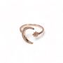 Adjustable Moon Rings, Rose Or Gold Vermeil 925 Silver, thumbnail 4 of 9