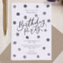 Personalised A6 Black Spot Birthday Party Invitation, thumbnail 3 of 3