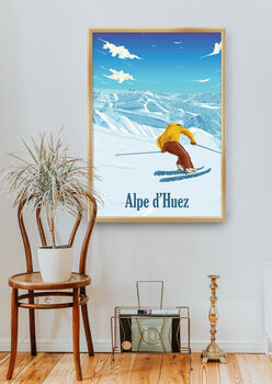 Alpe D'huez France Travel Poster Art Print, 5 of 8