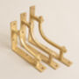 Satin Brass Industrial Style Solid Brass Shelf Brackets, thumbnail 1 of 8