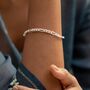Sterling Silver Large Linked Figaro Charm Collector Bracelet, thumbnail 2 of 5
