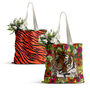 Reversible Large Cotton Tiger Beach Shoulder Bag, thumbnail 7 of 12