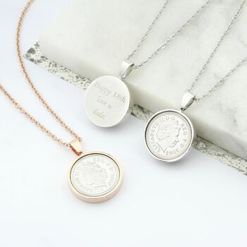 18th / 21st Birthday Five Pence 5p Necklace, 3 of 12