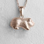 18ct Rose Gold Plated Guinea Pig Necklace, thumbnail 2 of 11