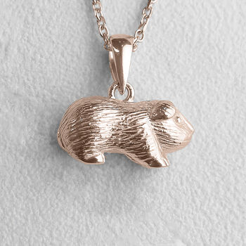 18ct Rose Gold Plated Guinea Pig Necklace, 2 of 11