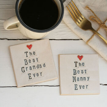 The Best Nanny Ever Ceramic Coaster, 3 of 12