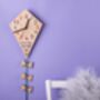Children's Oak Wood Personalised Kite Wall Clock, thumbnail 5 of 6