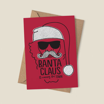 'Banta Claus' Funny Christmas Card, 2 of 5