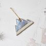 Handmade Stoneware Mountain Ornament: Snowy Peak Christmas Decoration, thumbnail 4 of 5