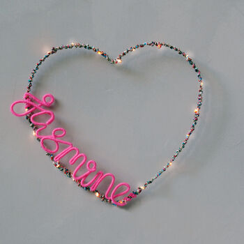 Personalised Liberty Print Heart Light, 2 of 7