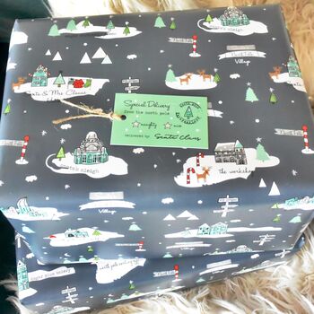 North Pole Christmas Wrapping Paper, 10 of 12