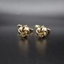 Knot Gold Cufflinks Gift For Men 316 L Stainless Steel Wedding Accessory, thumbnail 3 of 5