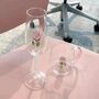 Rose Champagne Glass Crystal Stem, thumbnail 3 of 6