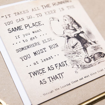 Alice In Wonderland Greetings Card 'Twice As Fast', 3 of 3