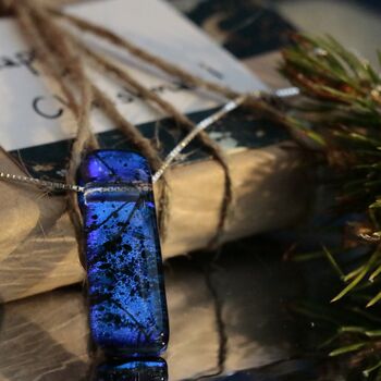 Sapphire Blue Fused Glass Jewellery Set, 9 of 10