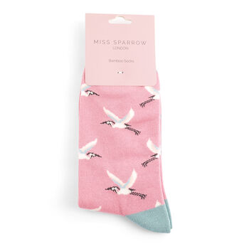 Heron Bird Bamboo Socks, 2 of 4