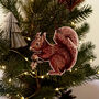 Woodland Squirrel Wooden Decoration Keepsake, thumbnail 3 of 4