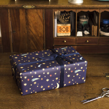 'Starry Night' Pack Of Luxury, Recycled Wrapping Paper, 4 of 9