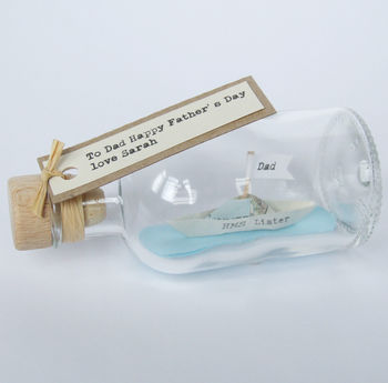 Personalised Handmade Paper Boat In A Bottle, 10 of 11