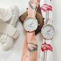 Peach Colour Women Cotton Strap Tie Wristwatch, thumbnail 2 of 7