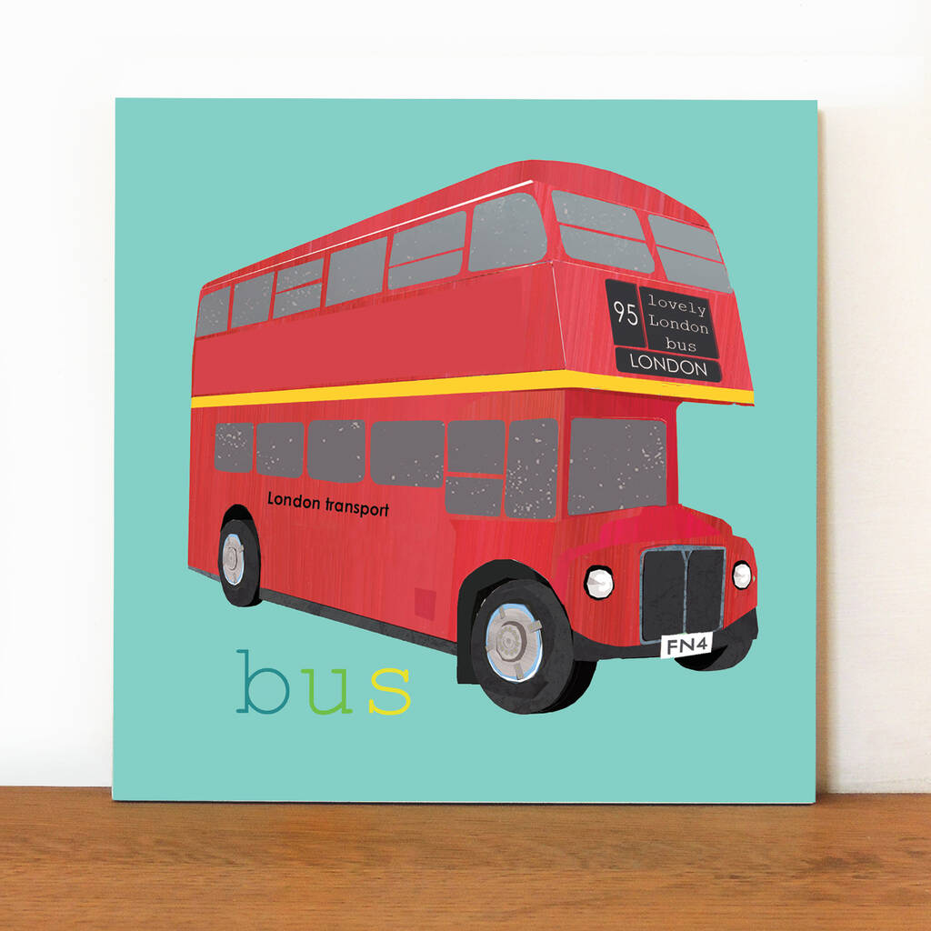 Personalised London Bus Block By Kali Stileman Publishing 