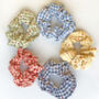 Daisy And Gingham Colourful Hair Scrunchie, thumbnail 1 of 3