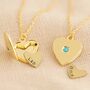 Personalised Birthstone Heart Locket In Gold Plating, thumbnail 8 of 12