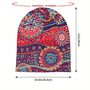 Bright Chemo Headwear Beanie Hat Bandana Red Purple, thumbnail 4 of 5